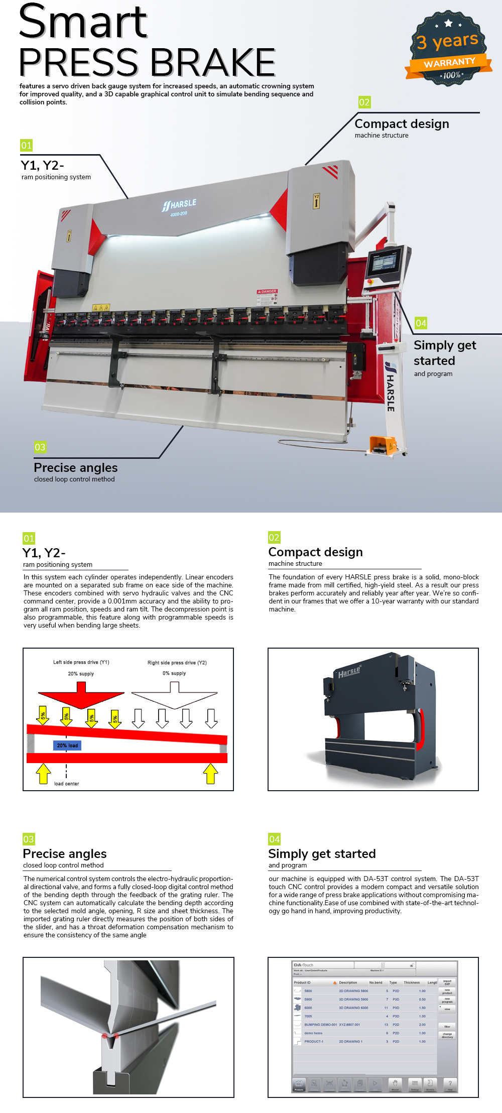  Pressa piegatrice con DA-53T