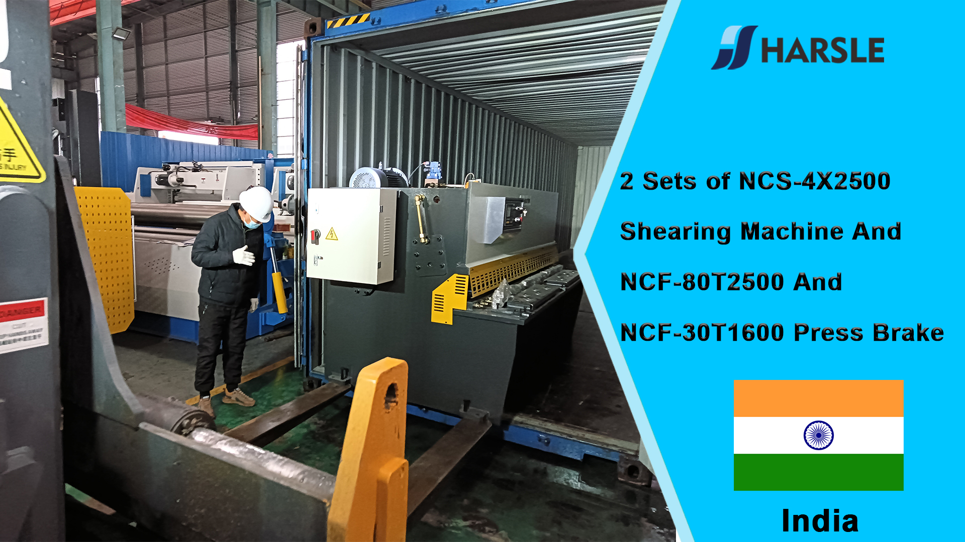 India-2 Set di cesoie NCS-4X2500 e presse piegatrici NCF-80T2500 e NCF-30T1600