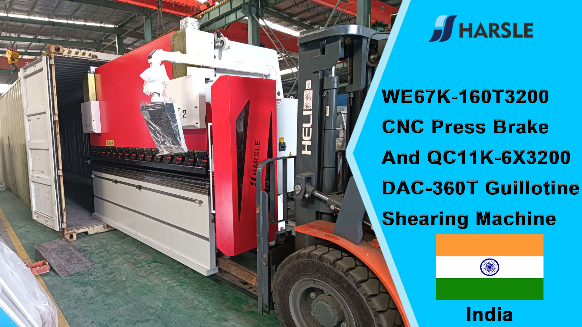 Pressa piegatrice CNC India-WE67K-160T3200 e cesoia a ghigliottina QC11K-6X3200 DAC-360T