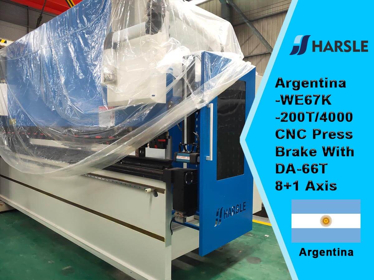 Argentina-We67K-200t/4000 CNC Press Brake con Asse DA-66T 8+1