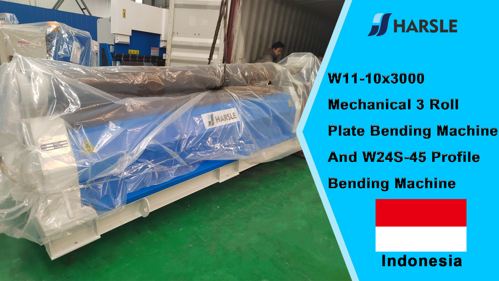 Indonesia-W11-10x3000 Macchina piegatubi meccanica a 3 rulli e macchina piegatubi W24S-45