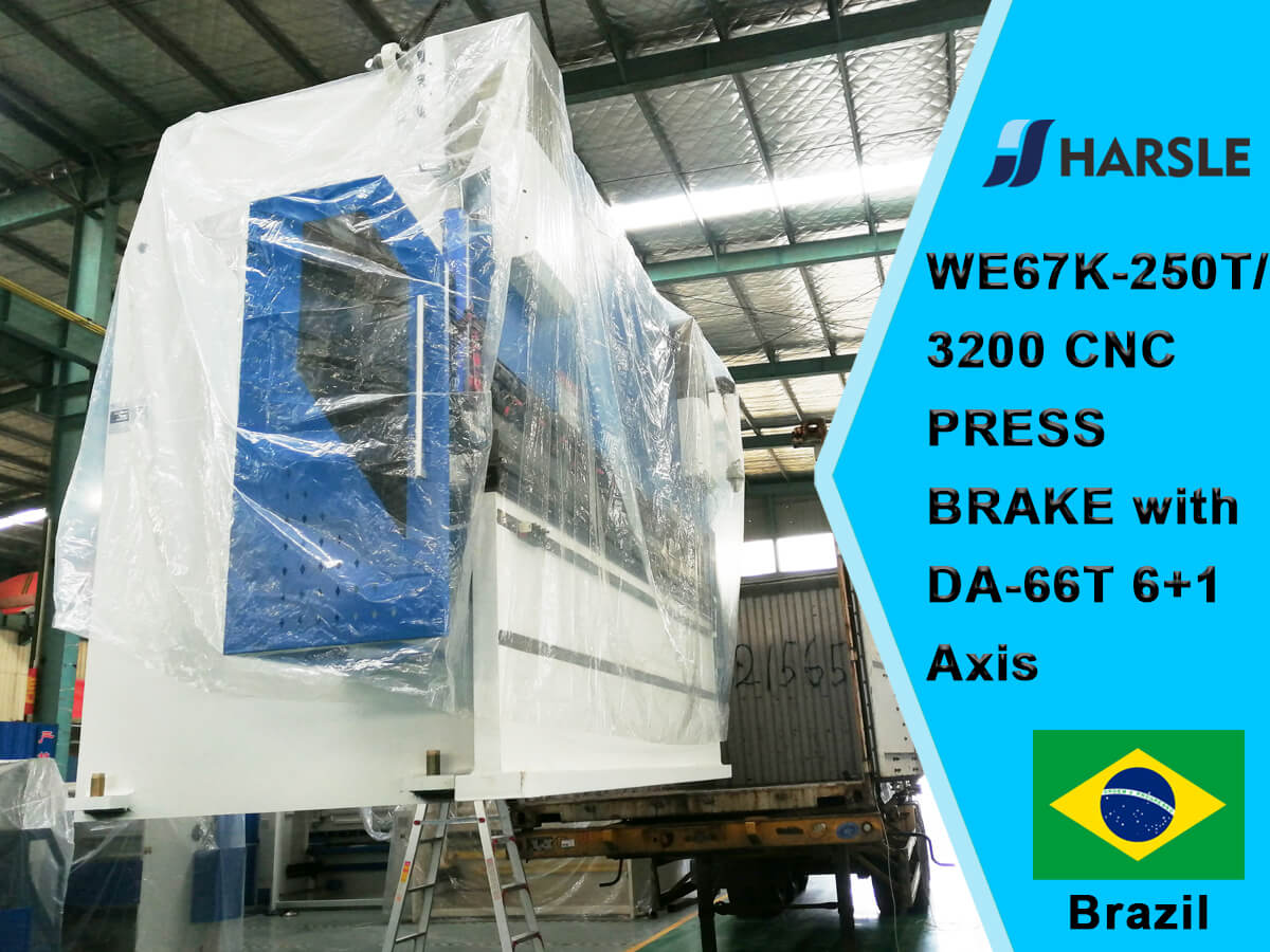 Pressa piegatrice CNC Brasile-WE67K-250T / 3200 con DA66T 6 + 1 assi