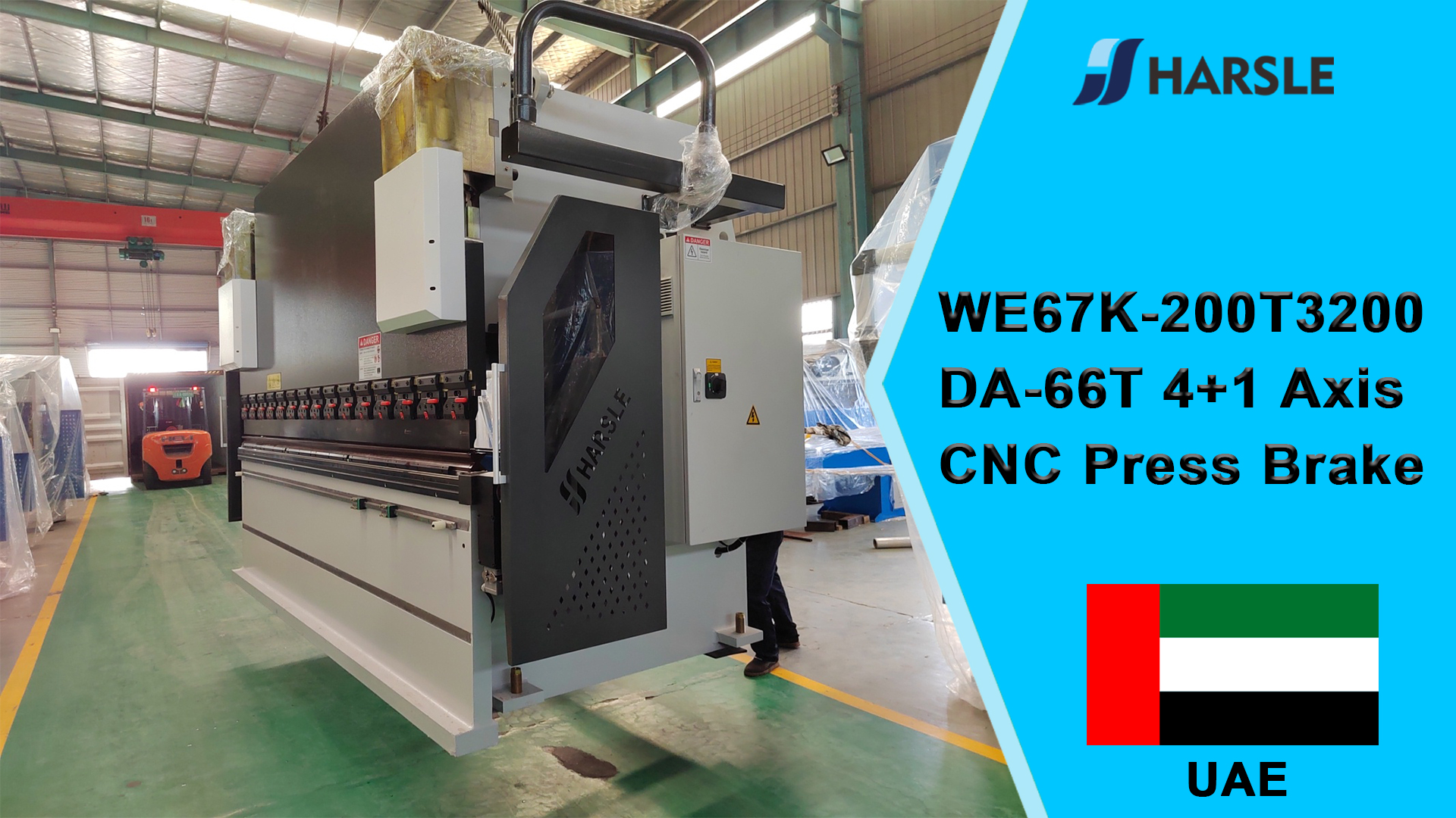 Pressa piegatrice CNC UAE-WE67K-200T3200 DA-66T 4+1 assi