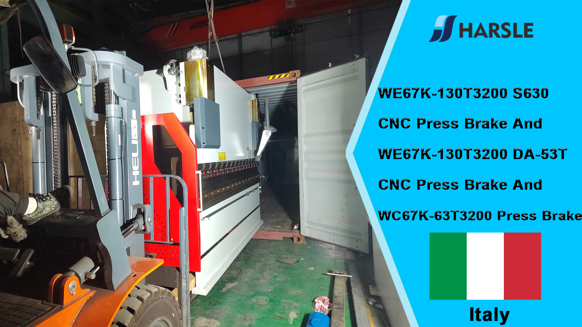 Pressa piegatrice CNC Italy-WE67K-130T3200 S630 e pressa piegatrice CNC WE67K-130T3200 DA-53T e pressa piegatrice WC67K-63T3200