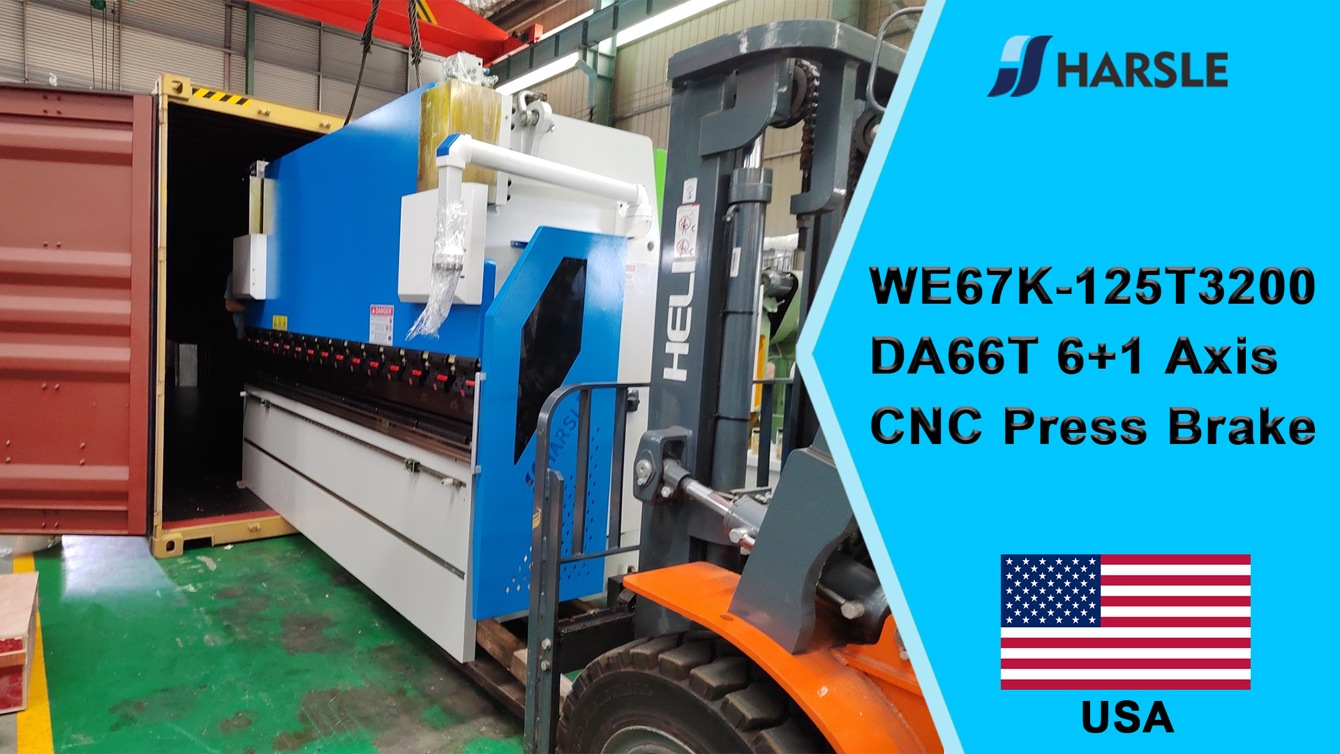 Pressa piegatrice CNC USA-WE67K-125T3200 DA66T 6+1 assi