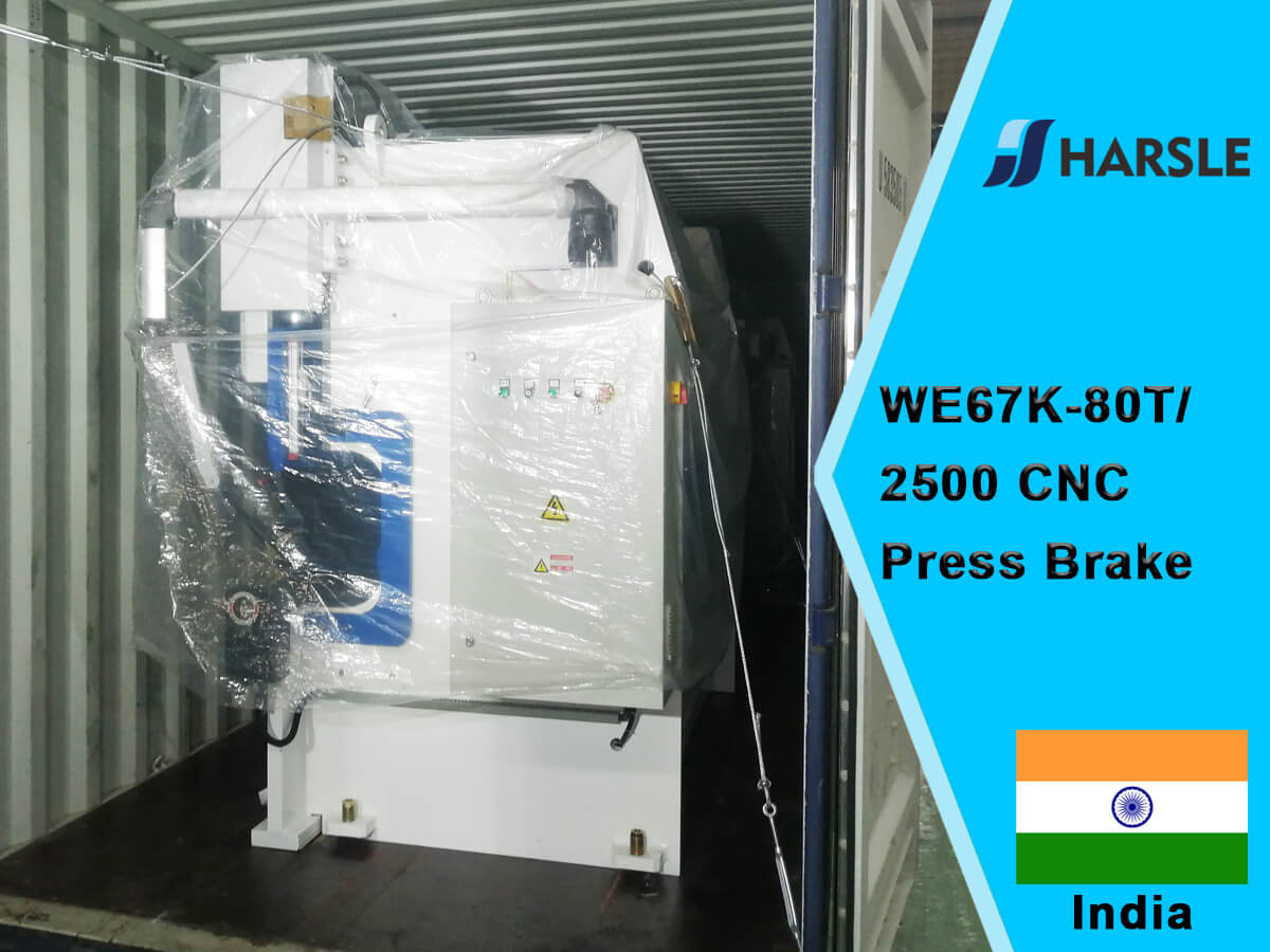 India-We67K-80T/2500 CNC Pressa freno con DA-53T, 3+1 asse