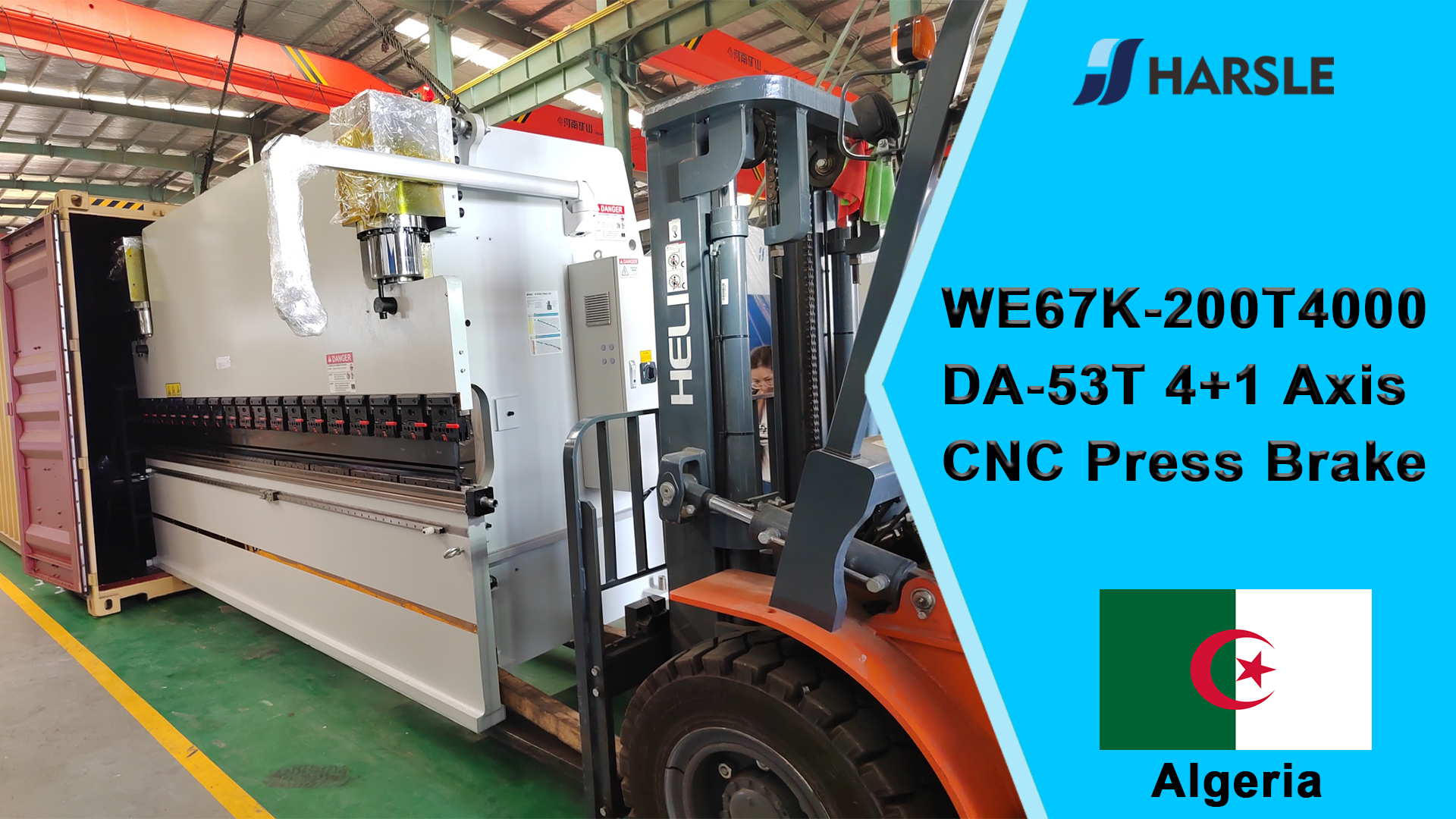 Pressa piegatrice CNC Algeria-WE67K-200T4000 DA-53T 4+1 assi