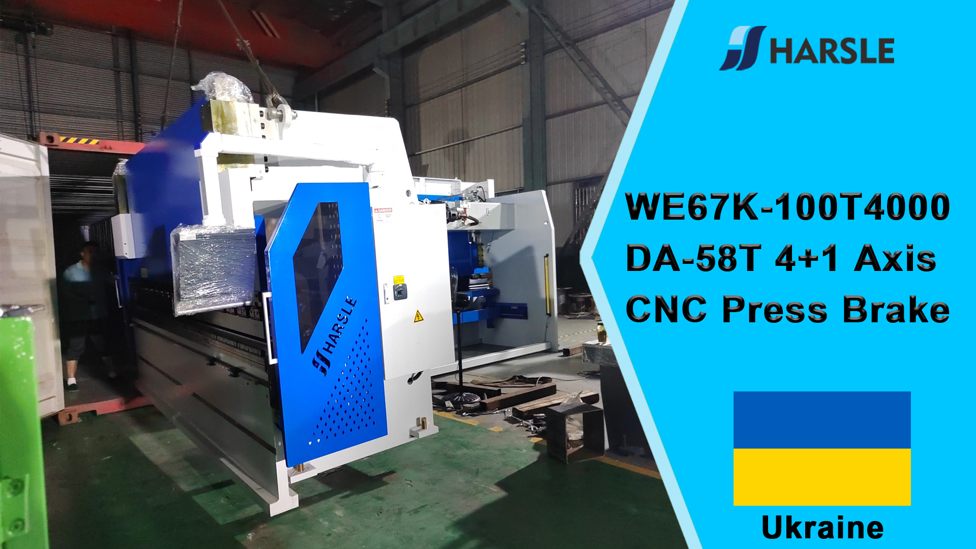 Pressa piegatrice CNC Ucraina-WE67K-100T4000 DA-58T 4+1 assi