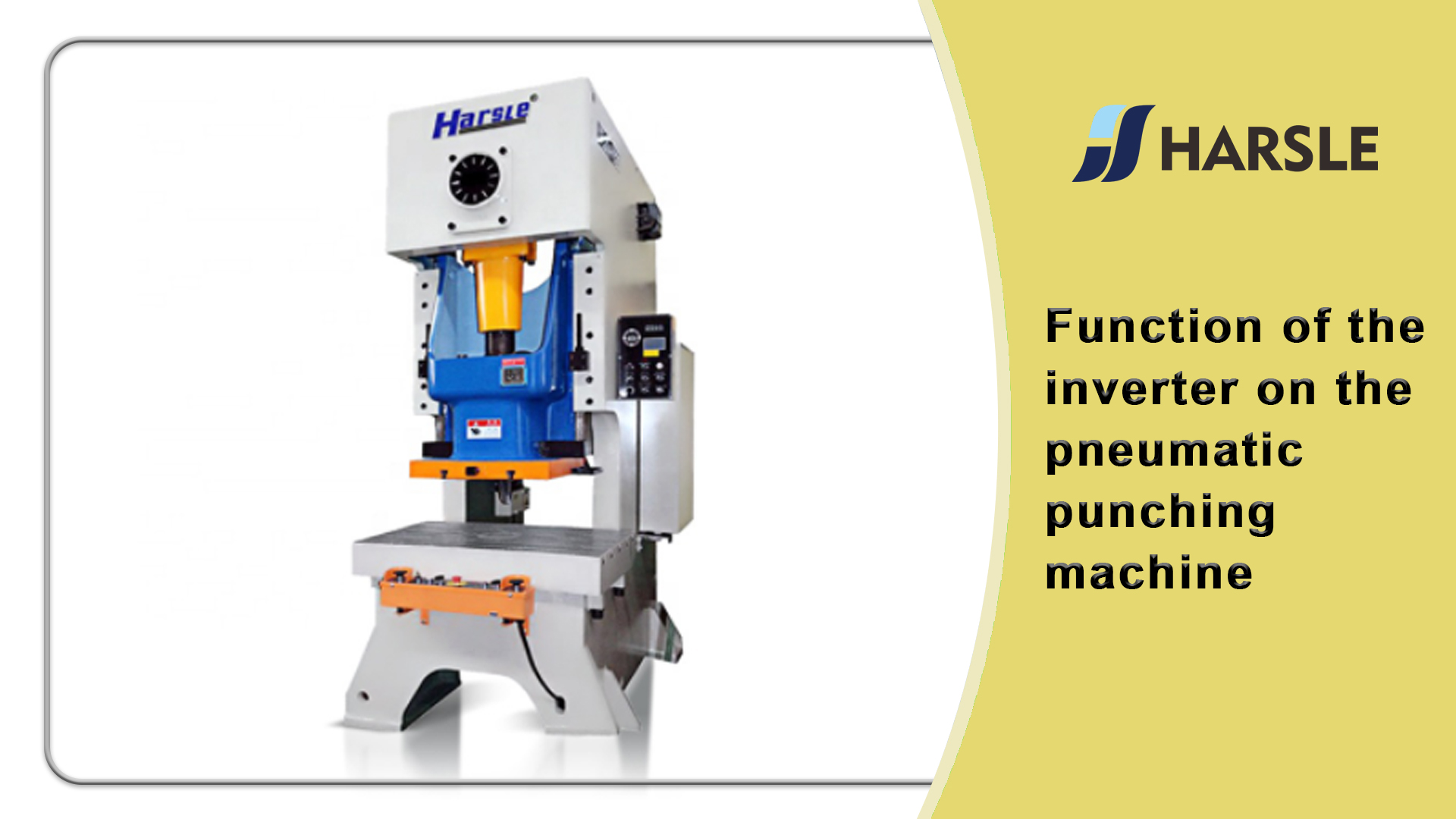 Funzione dell'Inverter sulla Punzonatrice Pneumatica