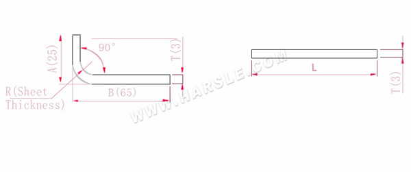 Diagramma e formule di calcolo per la tolleranza di piegatura