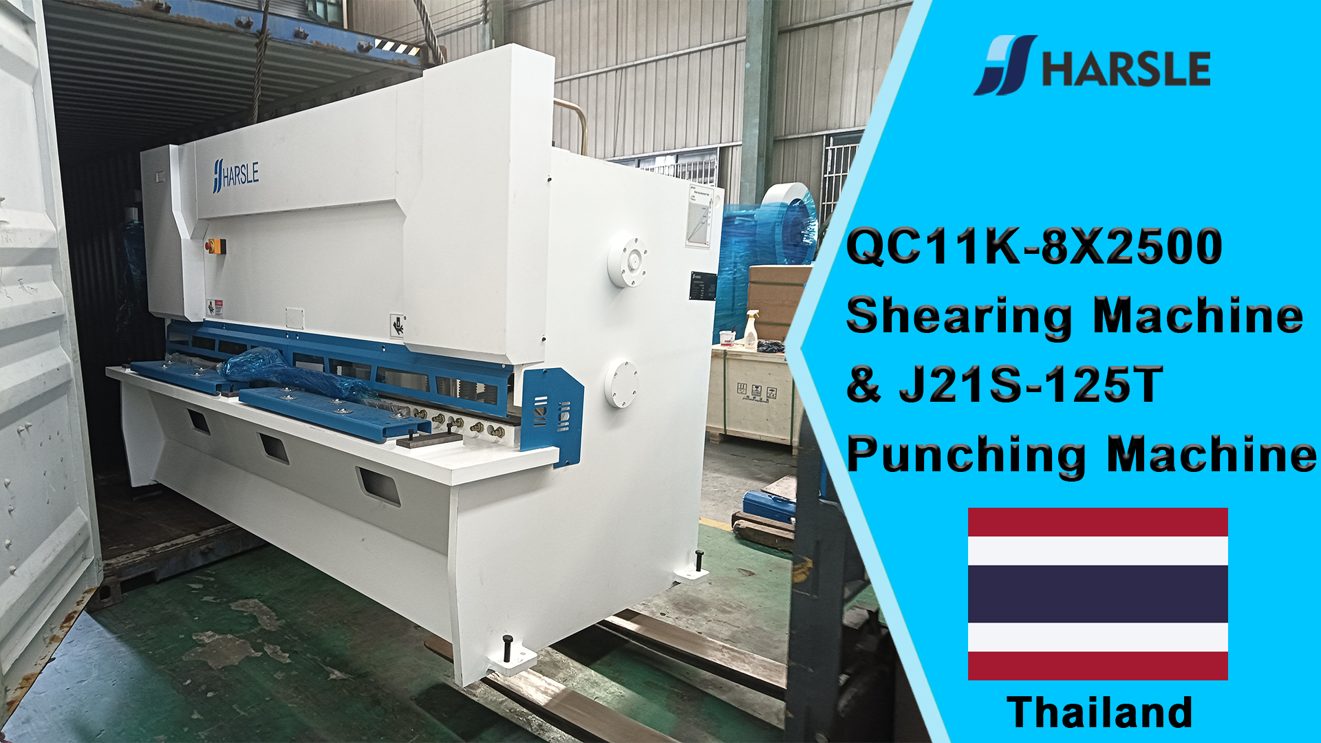 Cesoia Thailandia-QC11K-8X2500 e punzonatrice J21S-125T