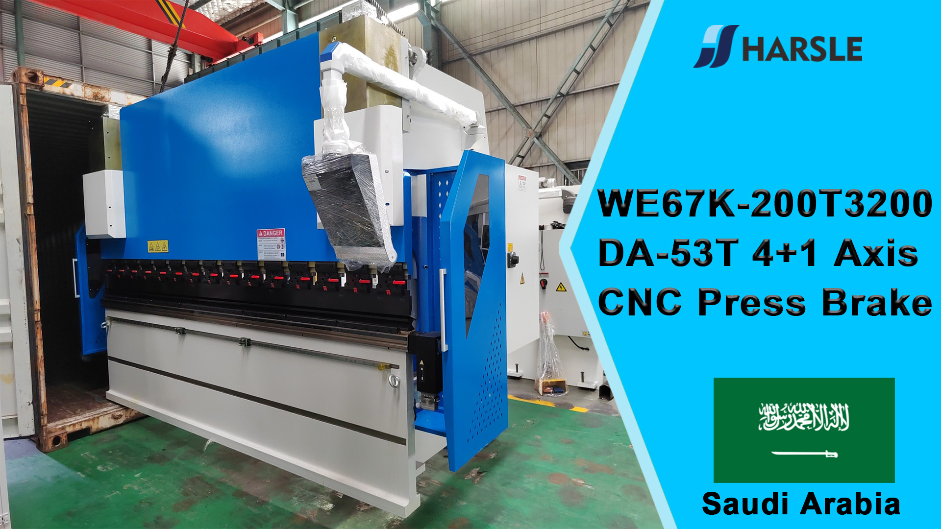 Pressa piegatrice CNC Arabia Saudita-WE67K-200T3200 DA-53T 4+1 assi