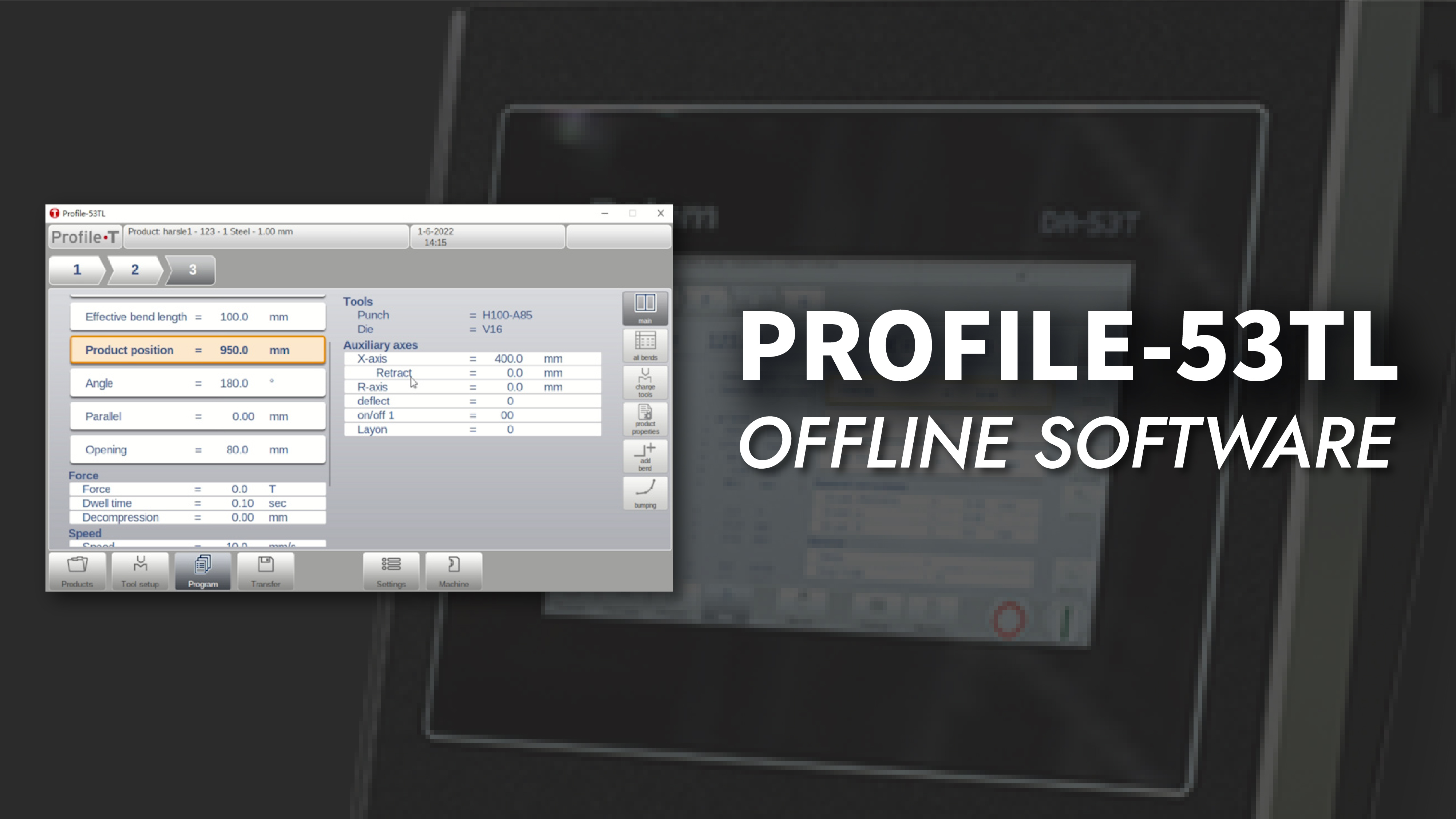 Profile-53TL Tutorial software offline per il freno CNC Press