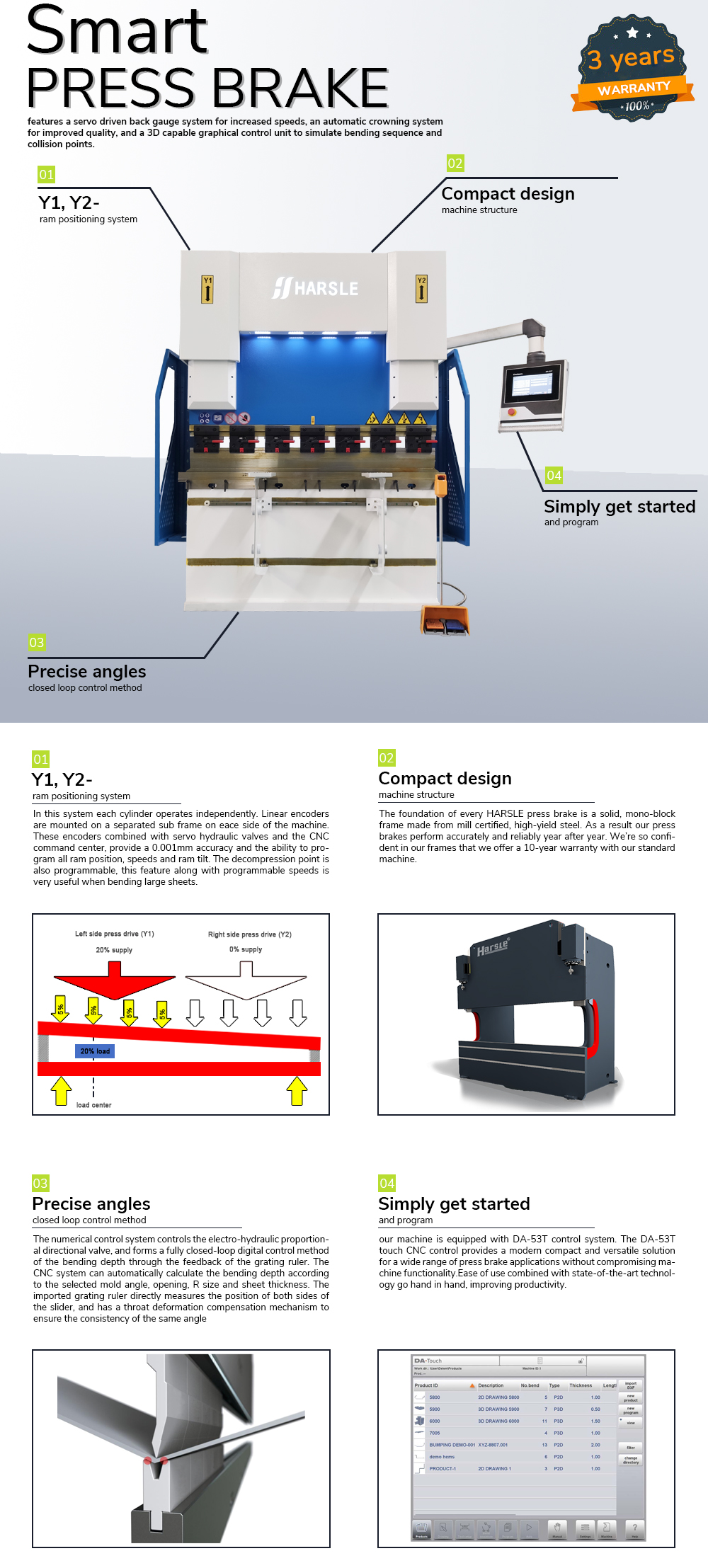 Pressa piegatrice con DA-53T in vendita