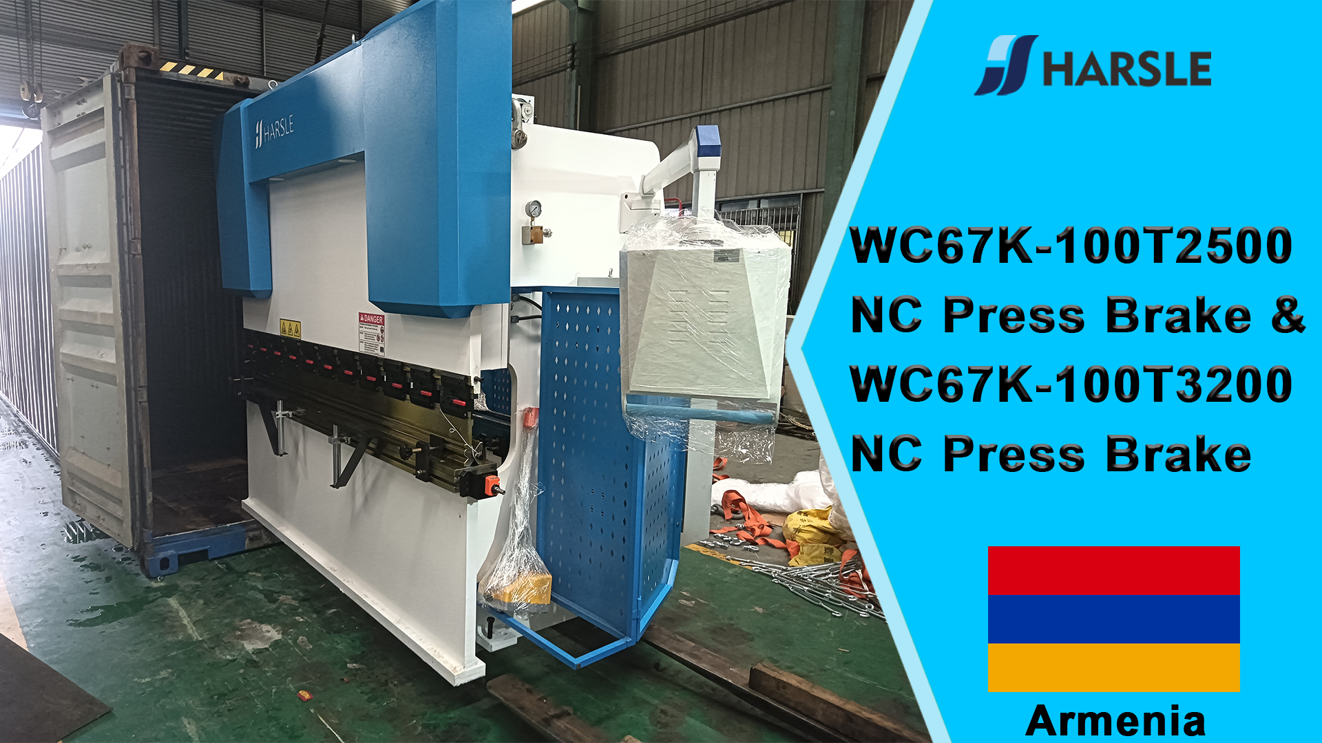 Pressa piegatrice Armenia-WC67K-100T2500 NC e Pressa piegatrice WC67K-100T3200 NC