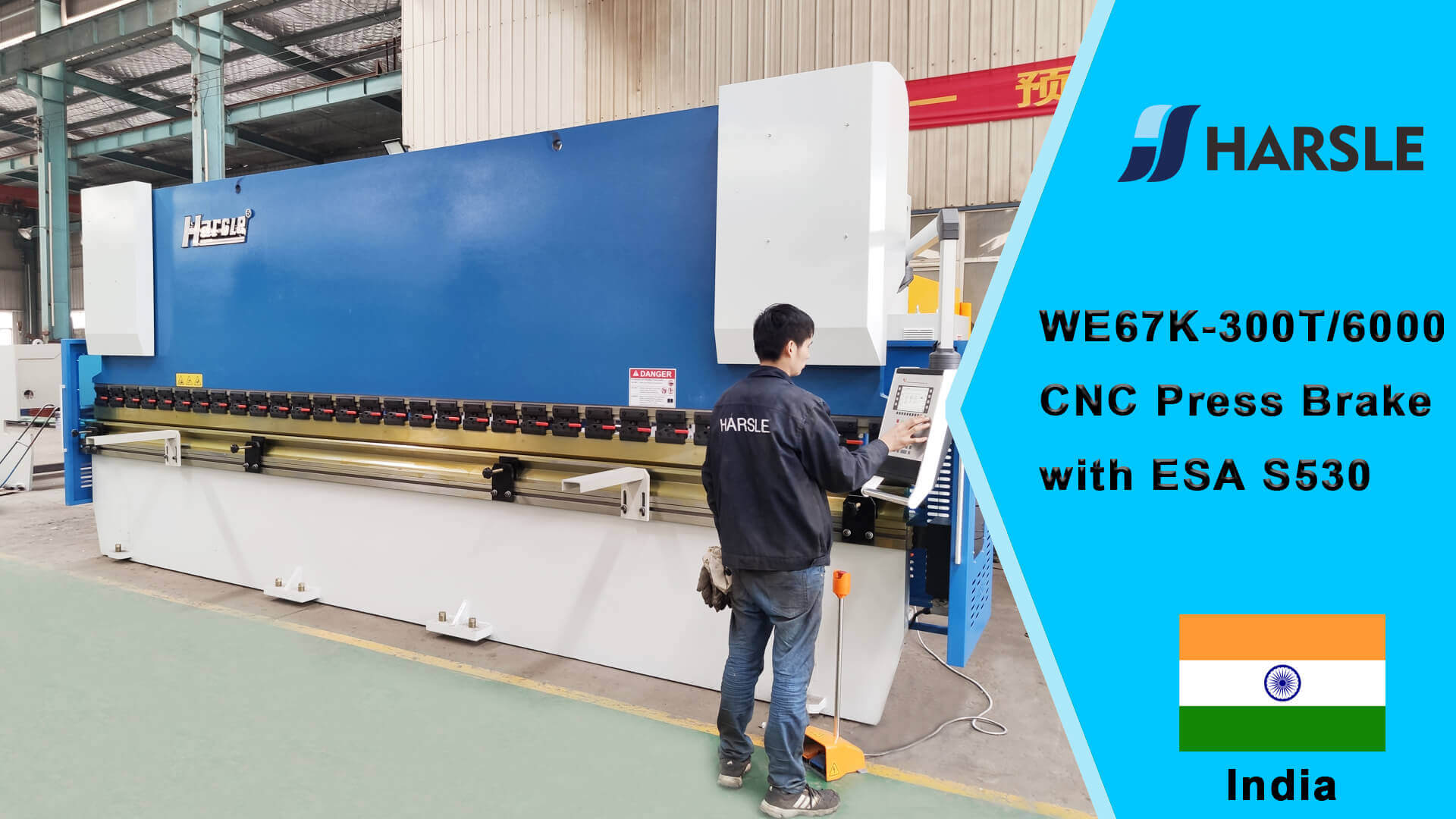 India-We67K-300T/6000 CNC Press Brake con ESA S530 