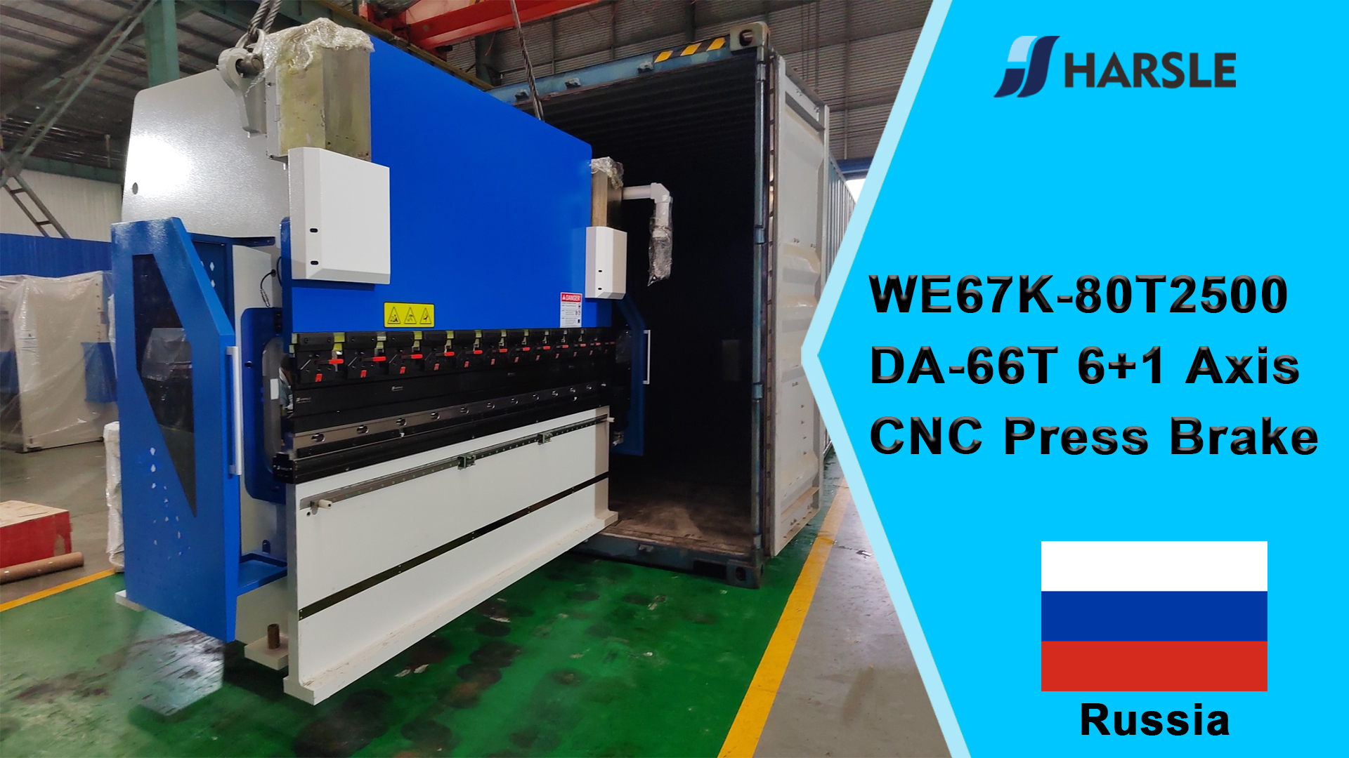 Pressa piegatrice CNC Russia-WE67K-80T2500 DA-66T 6+1 assi