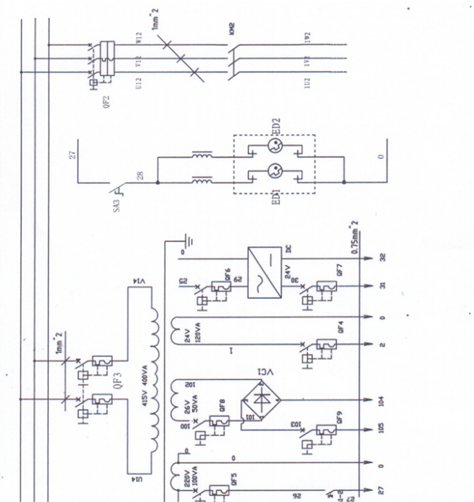 disegno della cesoia idraulica